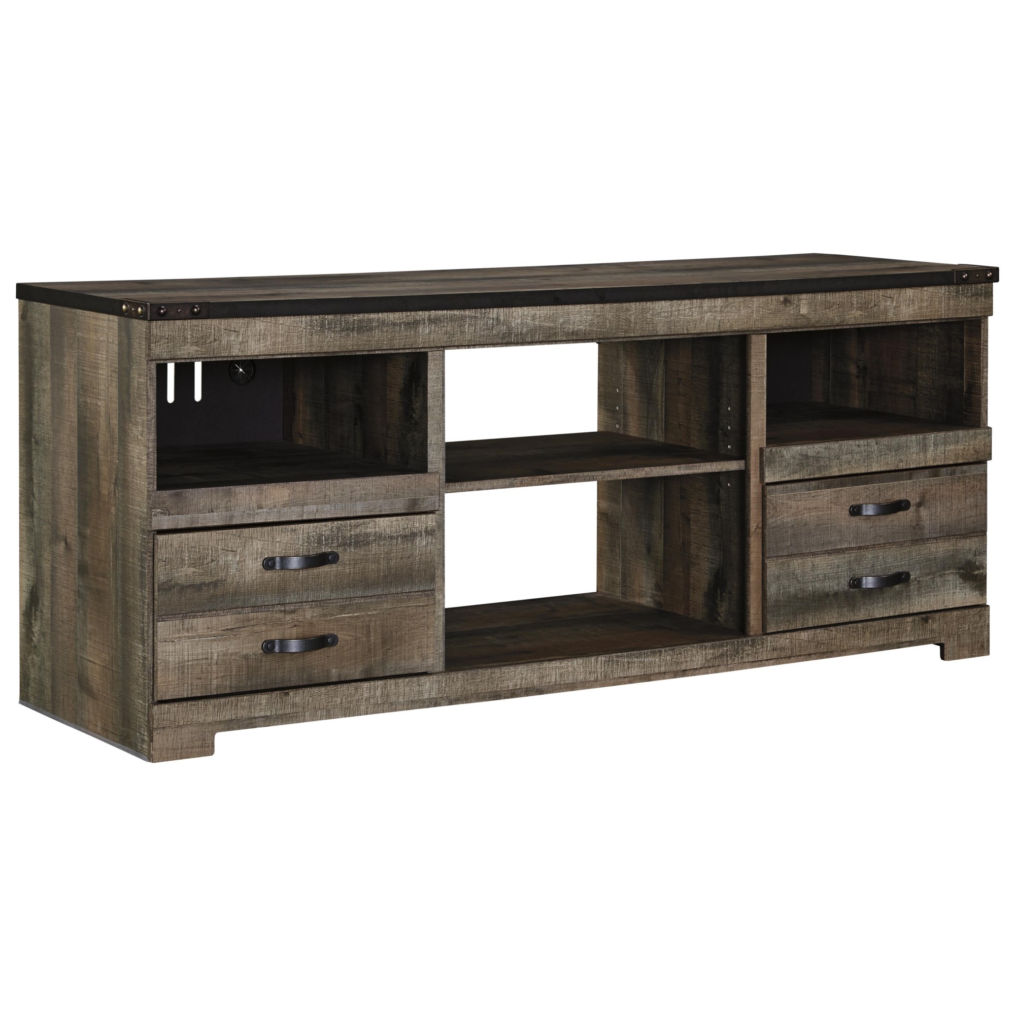 Signature Design By Ashley Trinell Entcns44668 Rustic Large Tv Stand